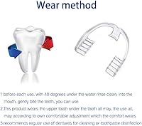 Vista 5 de Protector bucal para apretar los dientes en la noche Ayuda para dormir Silicona Dental Boca Protector Anti-molar Tirantes Dientes Molar Bruxismo