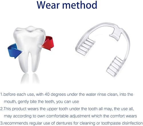 Miniatura 5 de Protector bucal para apretar los dientes en la noche  Ayuda para dormir Silicona Dental Boca Protector Anti-molar Tirantes Dientes Molar Bruxismo