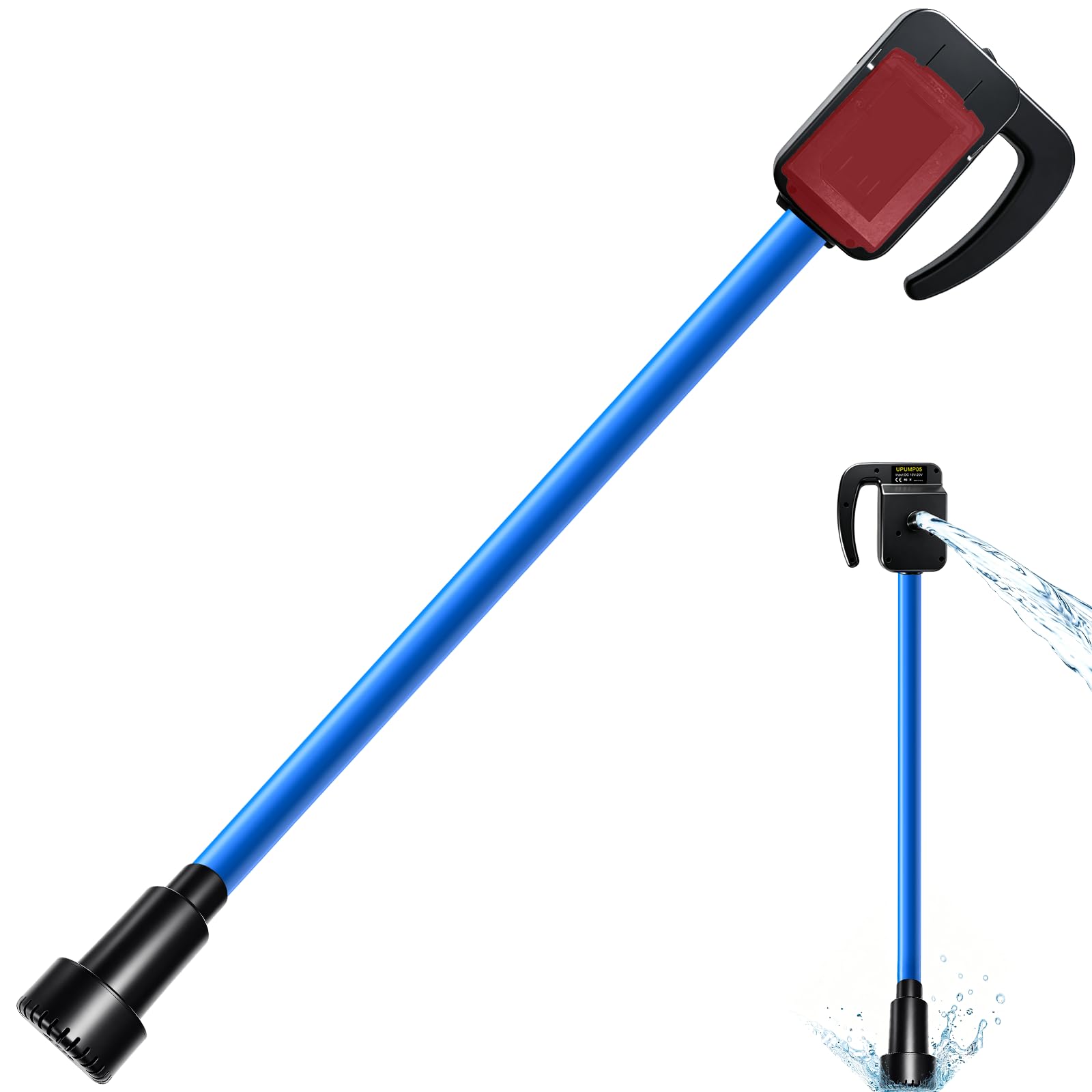 Wasserpumpe 85W für Milwaukee M18 18V Akku, 1400L/H, 4,5m Förderhöhe | Pumpe für Milwaukee M18 Akkus,Förderhöhe. 1/2" (DN15) Anschluss. Leicht, tragbar vielseitig für Garten, Pool & Regenwasser