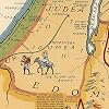 Antiguos Maps Holy Land Showing Historical Boundaries, Roads, Railways and Places Named in the New Testament circa 1923 | Vintage Wall Decor | Art Print Poster | 24 x 36 inches (610 x 915 mm)