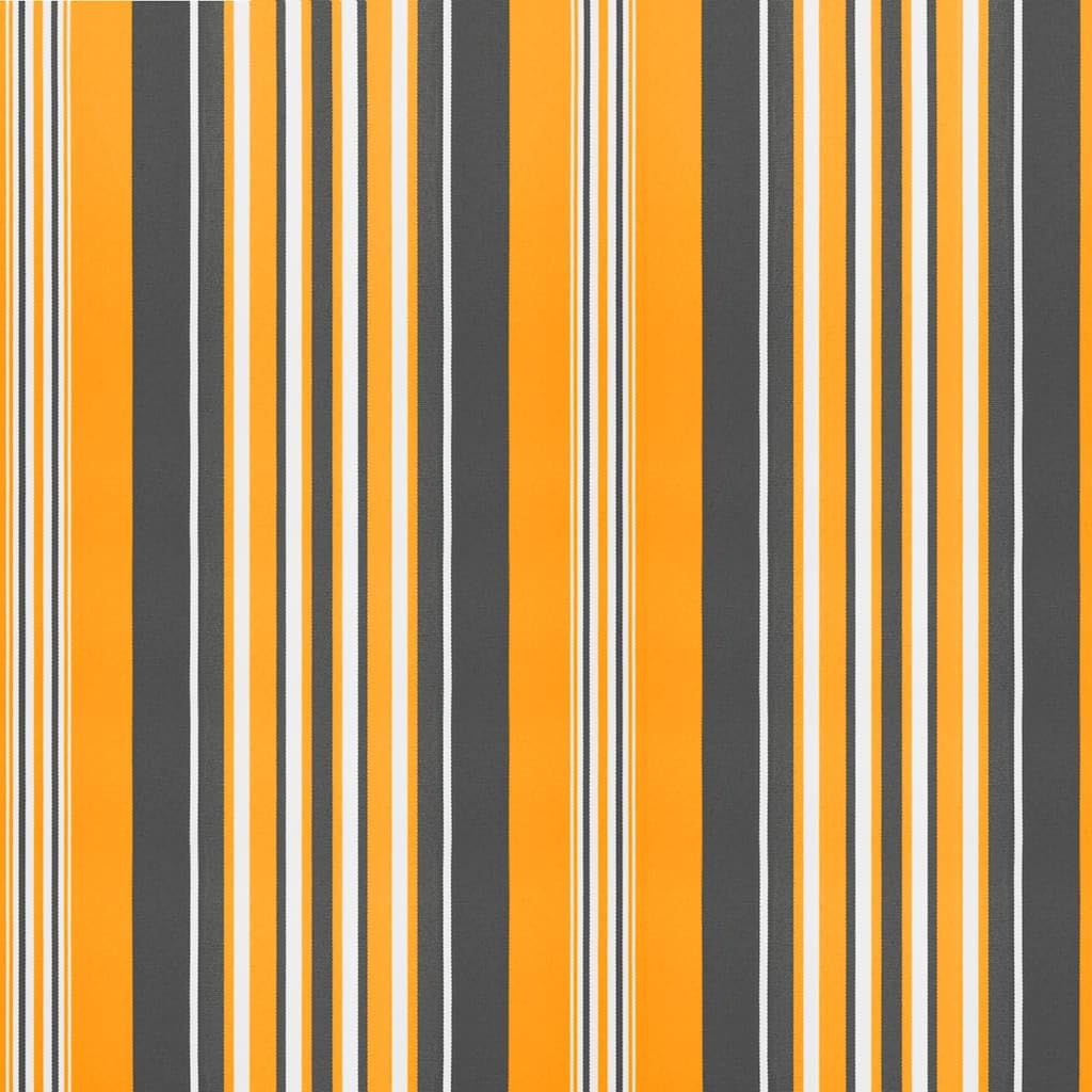 Lona de repuesto para toldo, color naranja, negro, 4,5 x 3,5 m, poliéster | Revestimiento de PU impermeable, protección solar, ligero y fácil de transportar, pieza de repuesto para jardín