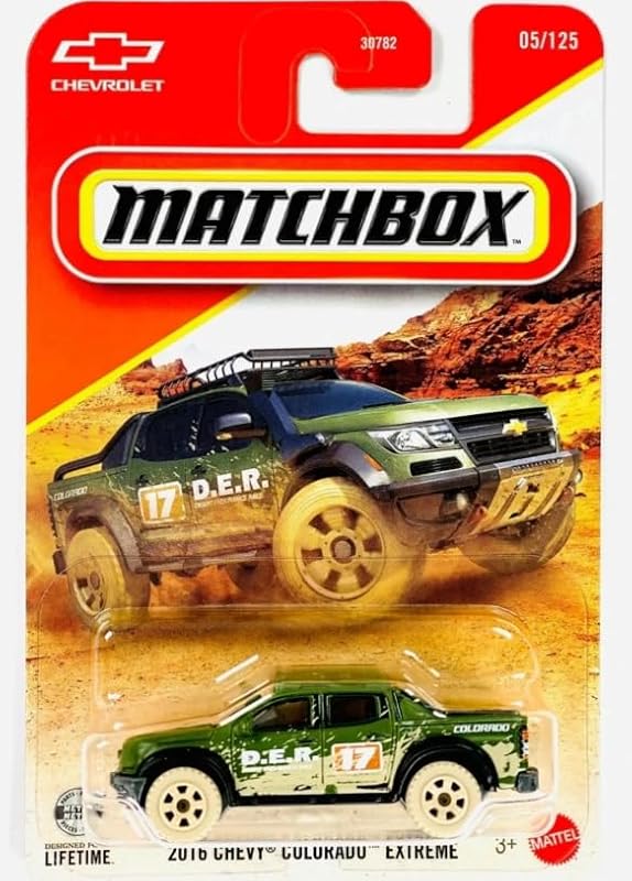Matchbox 2016 Chevy Colorado Extreme [Green] 05/125, 1:64 Scale Diecast Toy Vehicle