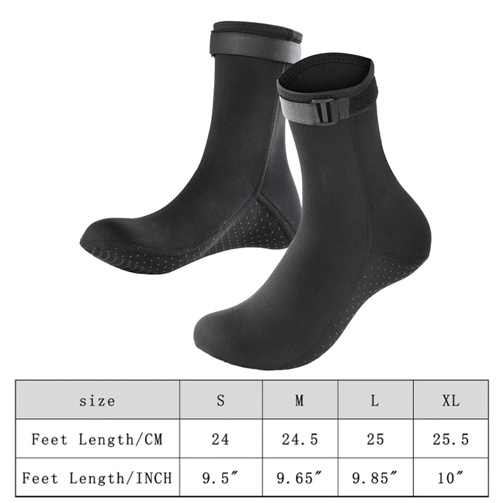 Calzini corti da muta unisex, for snorkeling e pesca subacquea, antiscivolo, in neoprene, indossabili leggeri