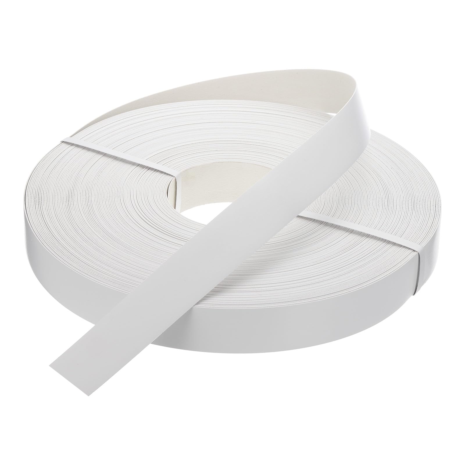 sourcing map White Edge Banding 76 m x 45 mm Veneer Tape Pre-glued Flexible Plywood Edge Banding with Hot Melt Adhesive for Furniture Restoration(250ft x 1-3/4")