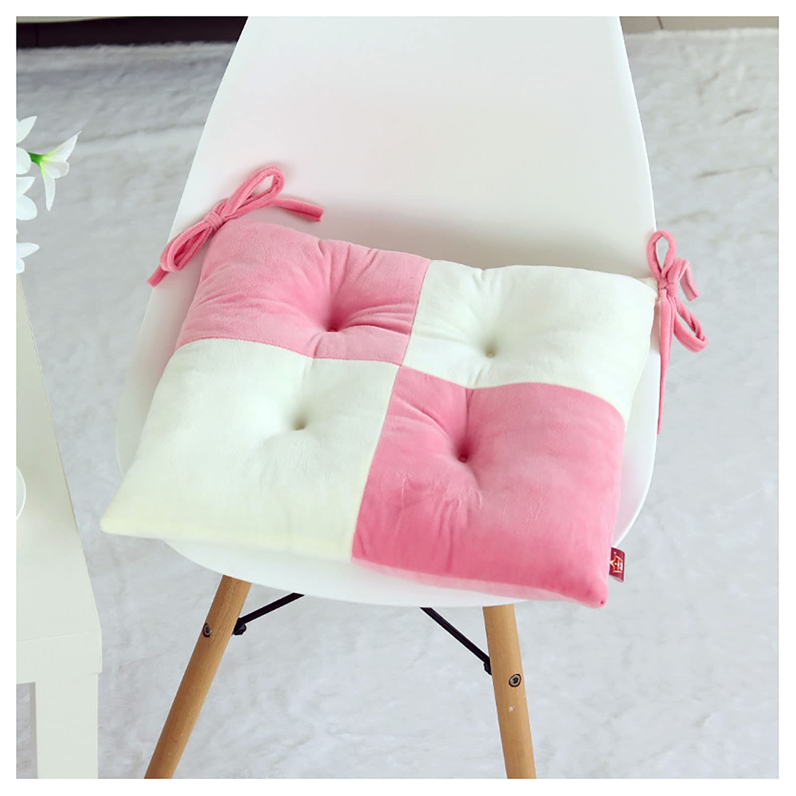 Coussin de salle à manger bicolore 40x40x8cm pour sublimer vos repas de jardin en famille