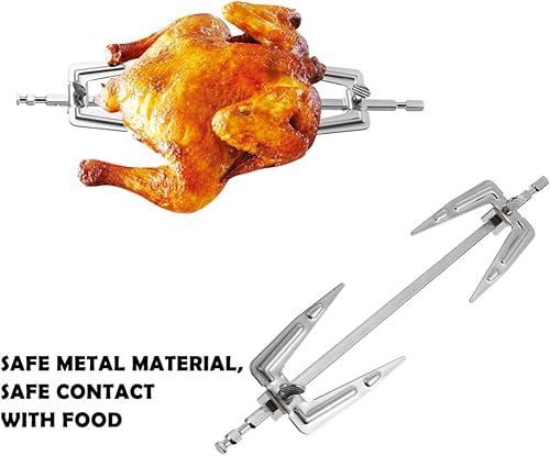 Miniatura 8 de SHERCHPRY Tenedor de freidora de aire de acero inoxidable, tenedor de freidora de aire, tenedor de pollo asado, accesorios de freidora de aire,