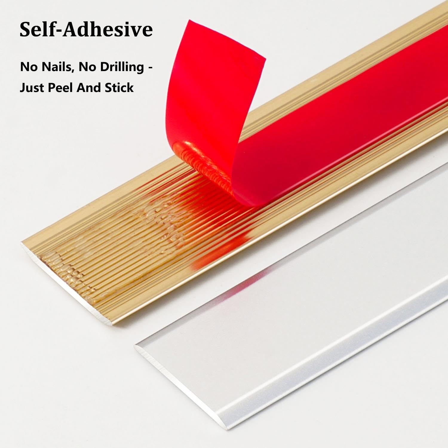 Tira De Umbral Para Suelos De Aluminio Con Reverso Autoadhesivo