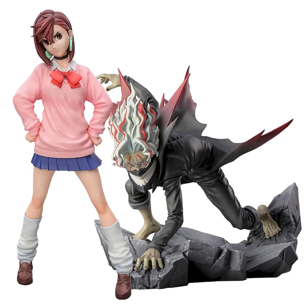 Jiumaocleu Ayase Momo Figure Okarun Statue Anime Ayase Momo Manga Takakura Ken Figure Okarun Model Desktop Decoration Gifts for Fans 2PCS — image 1