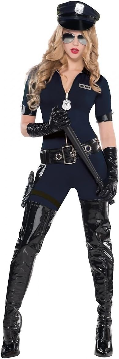 MutterMui Cop Costume Adult Sexy Police Officer Halloween Fancy Dress