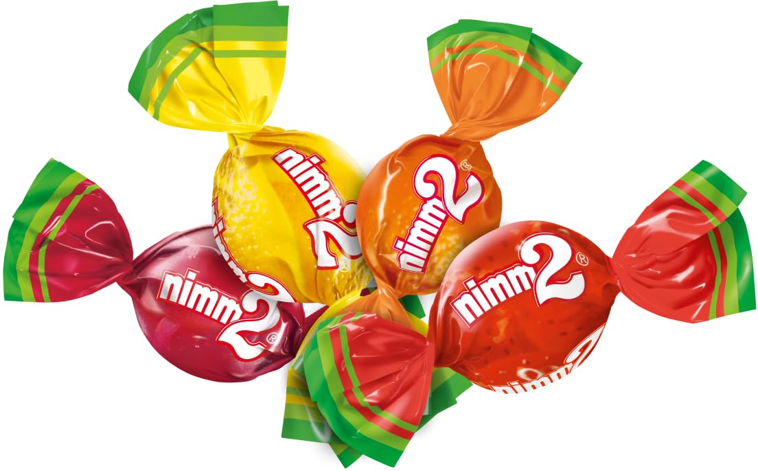 nimm2 Soft Caramelos Masticables Rellenos de Zumo de Frutas con Vitaminas Bolsa 800g