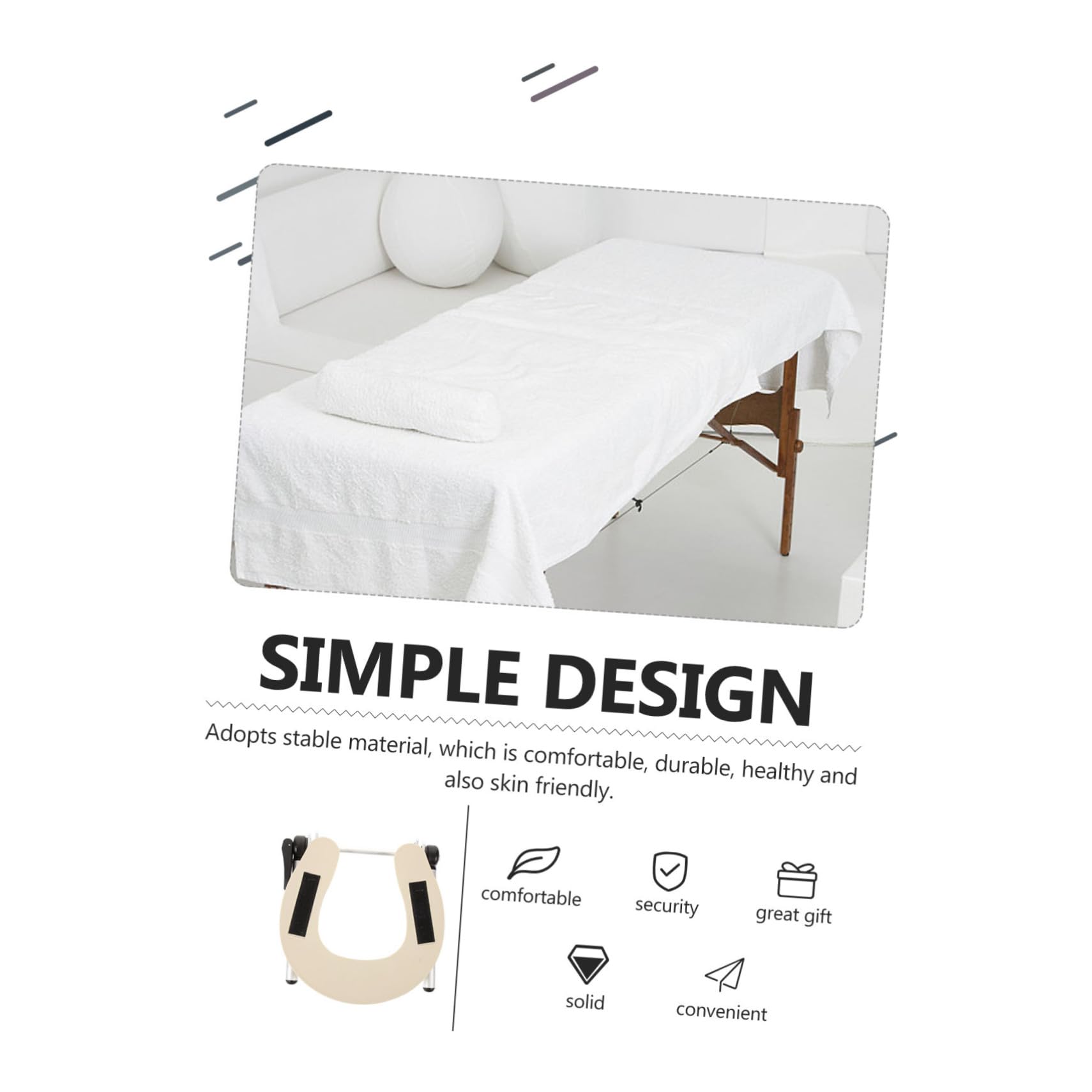POPETPOP Poggiatesta Ergonomico per Lettini Massaggio Materiale Sicuro e Confortevole per Spa e Trattamenti