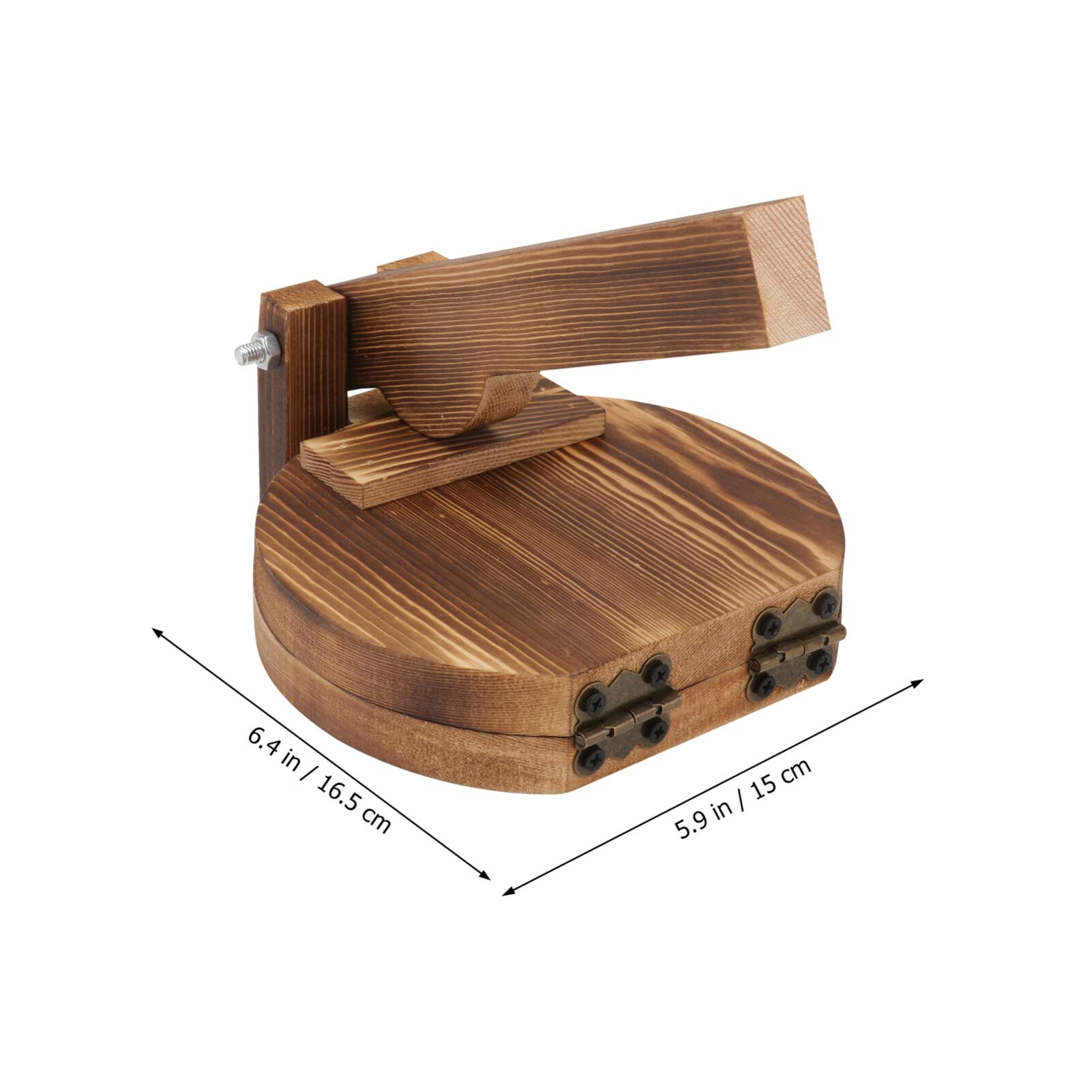 Healvian 1pc Wooden Dumpling Wrapper Pressing Tool Manual Press Mold for Kitchen for Dumplings Empanadas and Pies Ergonomic Design Comfortable Grip