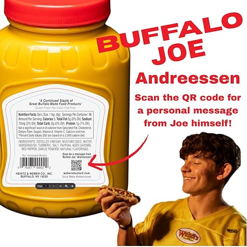 Miniatura 6 de Paquete de 3 paquetes de 16 onzas Webers Mostaza preparada de rábano picante (3) contenedores de 16 onzas