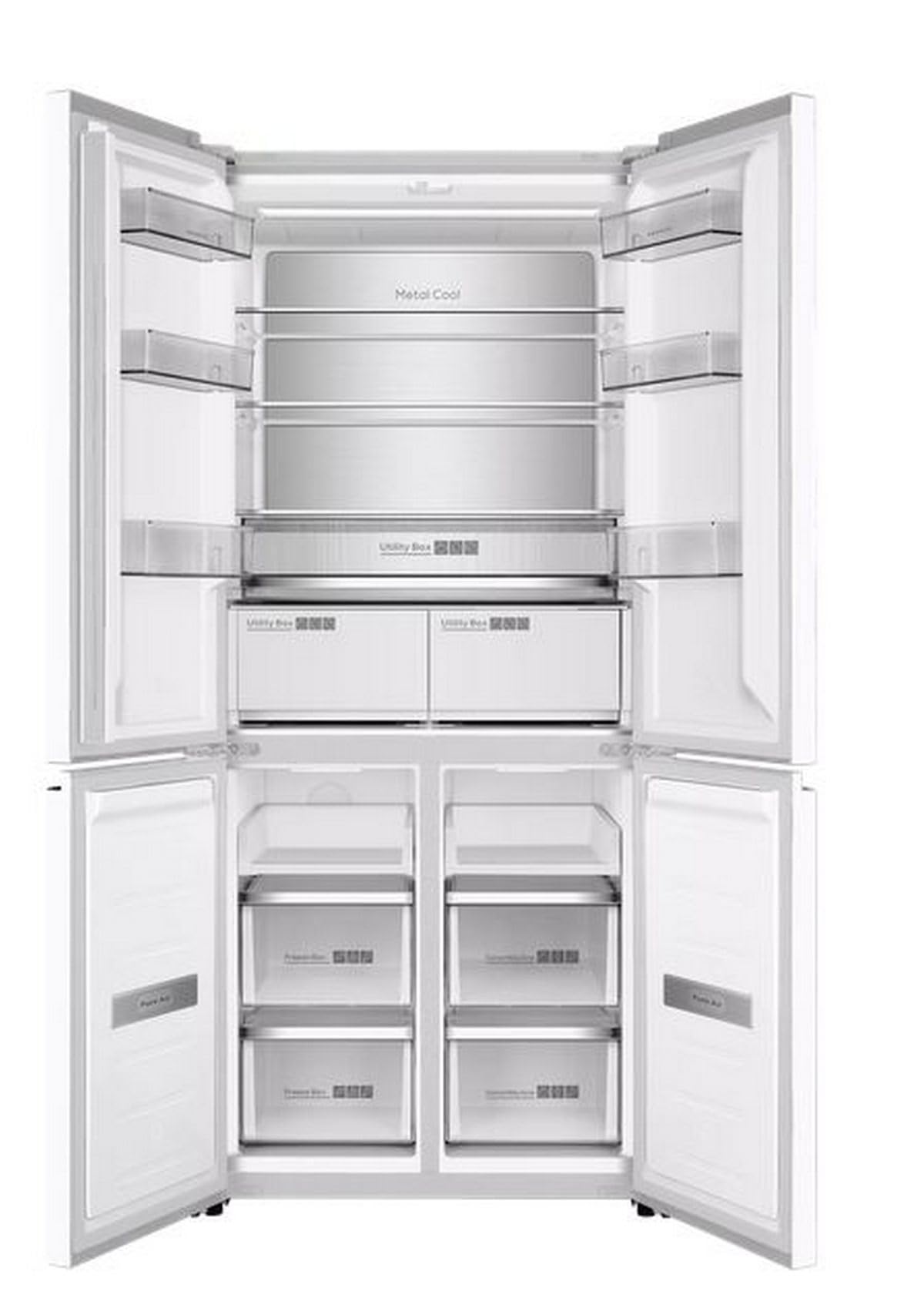 Frigorifico Americano Infiniton AMCB-580CD90, 190 cm de Altura, 456 Litros, E, Acabado en Cristal, Total No Frost (Blanco || AMCB-580CD90WEC)