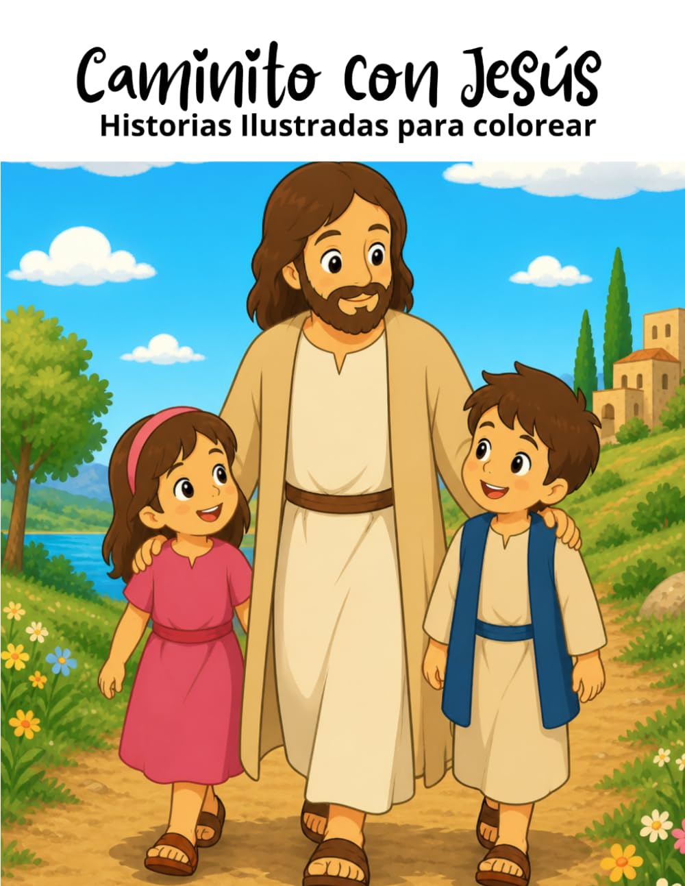Caminito con Jesús: Historias ilustradas para colorear
