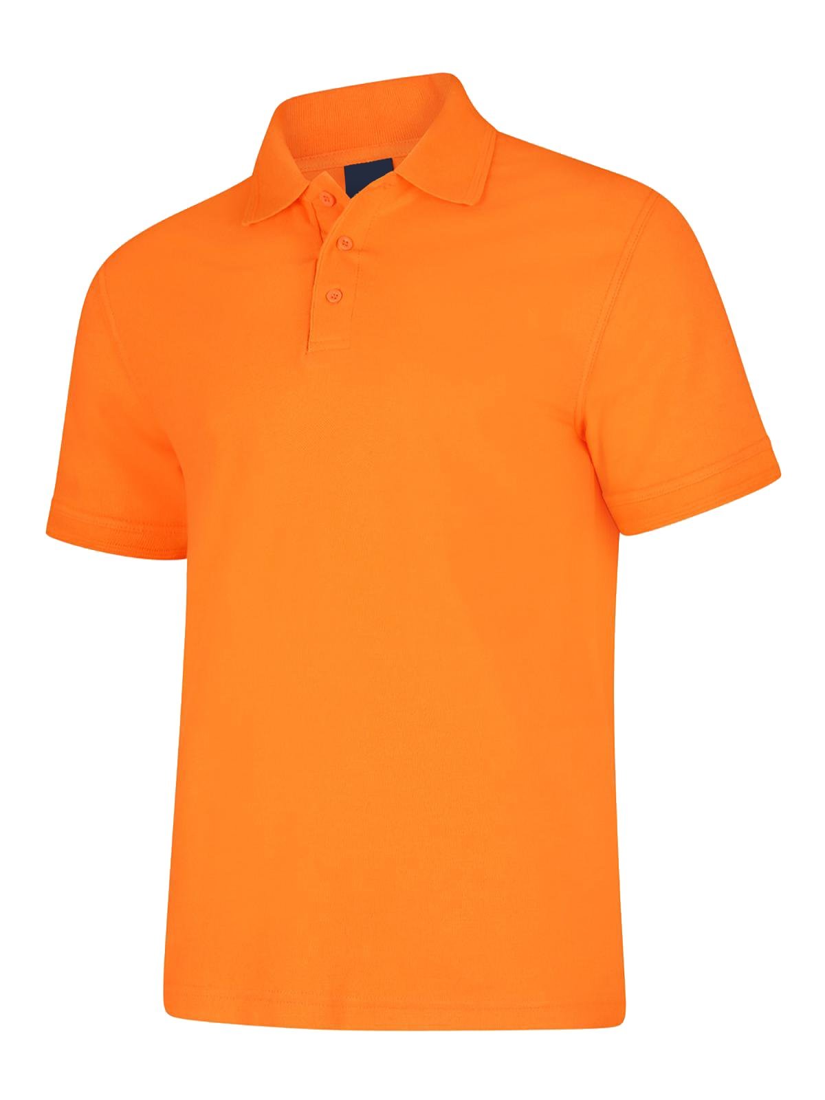 Uneek Clothing Men's Charcoal Deluxe Poloshirt - Orange - Xxxl Large