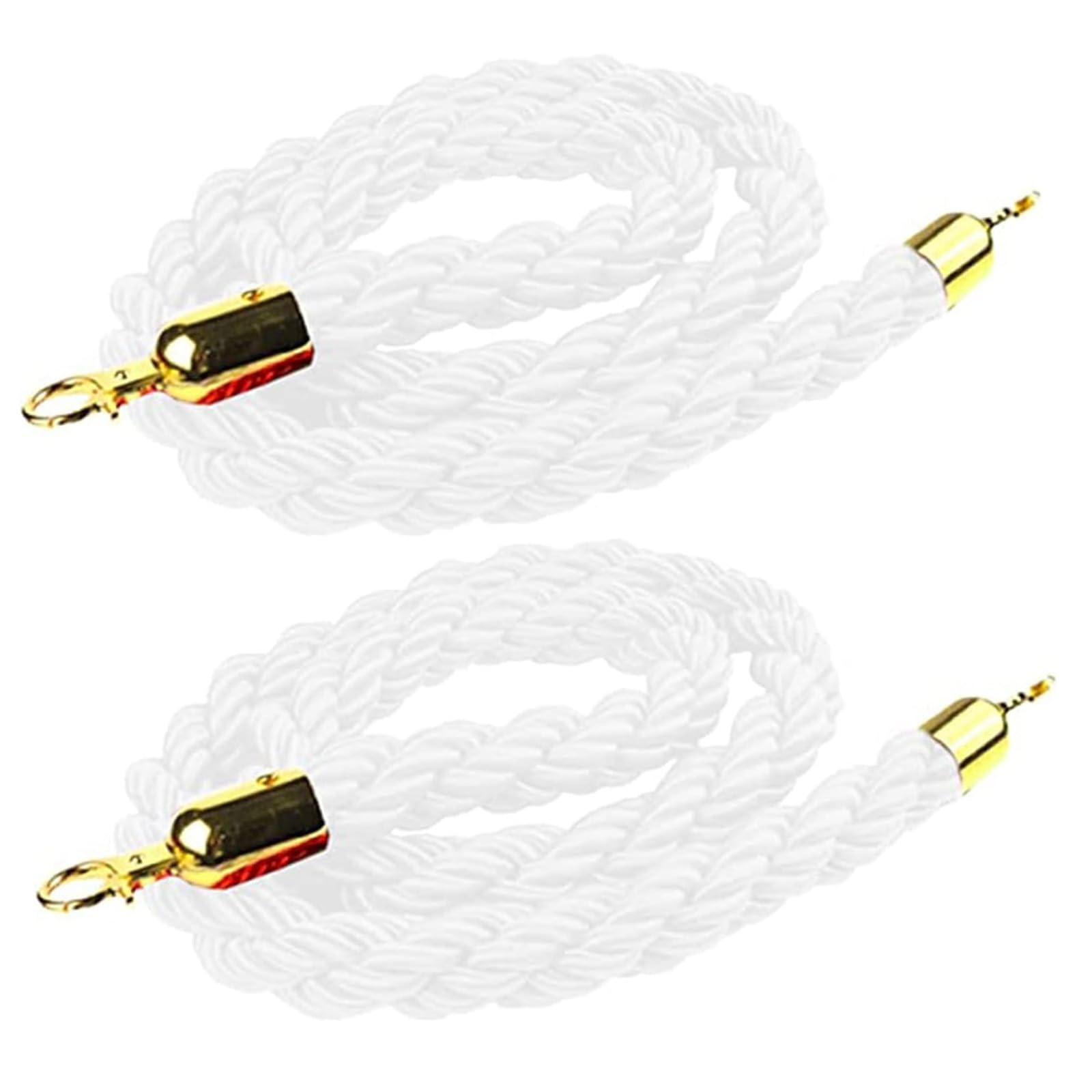 CAIFEXUE 1/1.5/2M Queue Barrier Twist Rope, New Queue Divider Stanchions Crowd Control Barrier Rope Queue Barrier for Posts Stands Withden Hooks/B/1M