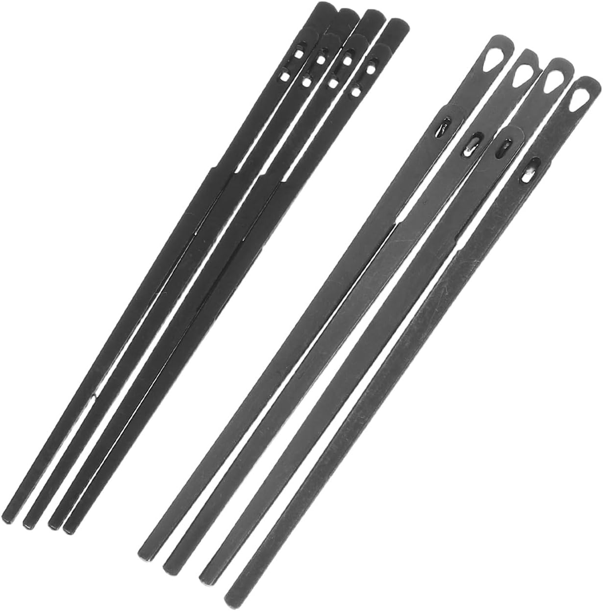 Gadpiparty 8pcs Metal Lacing Needles Double Hole Single Hole 3mm Leather Rope Weaving Needle Sturdy Steel Threading Tool for Hand Sewing Leathercraft Projects