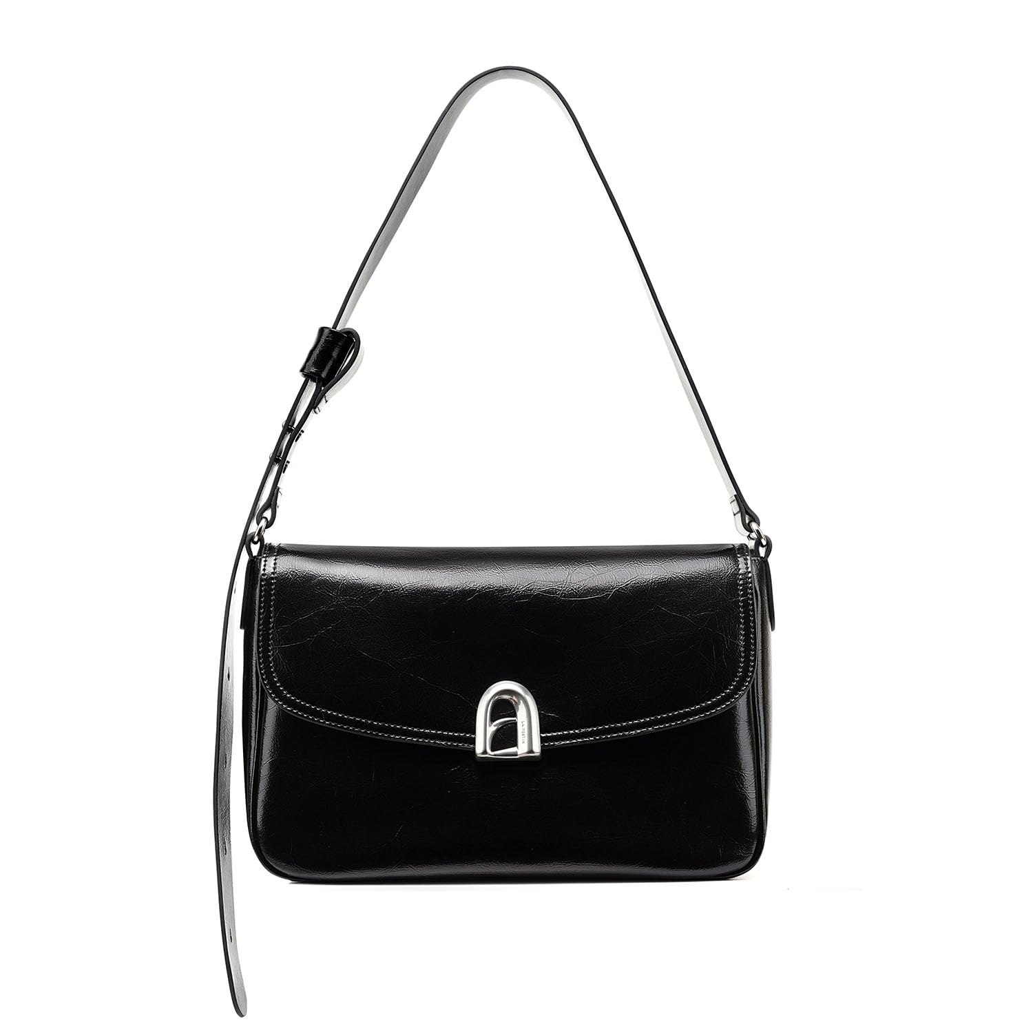 Black Leather Shoulder Purse For Women: Crossbody Bags Small Handbags - Elegant Comfortable for Daughters and Young Girls