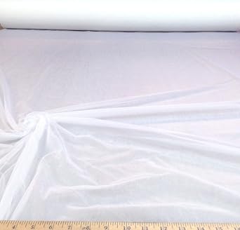 Discount Fabric Choose Your Color Nylon Tricot 15 Denier Lustre Sheer White