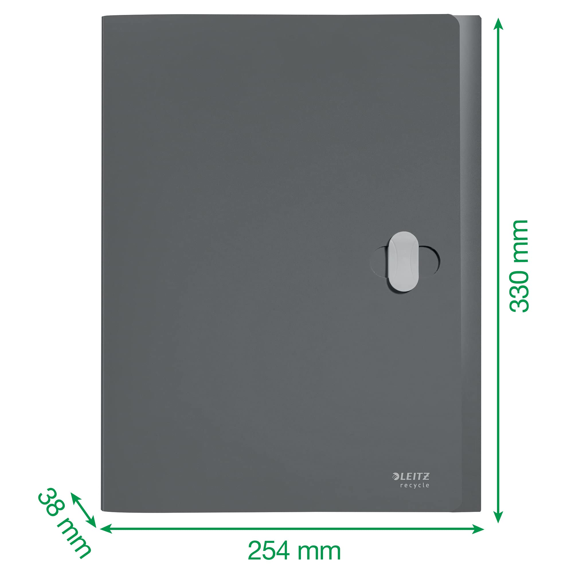 Leitz Recycle Box File Portadocumenti in PP Riciclato all'80% e Riciclabile al 100%, Gamma Recycle, 254 mm x 38 mm x 330 mm, Giallo, Confezione 5 pz, 46230015