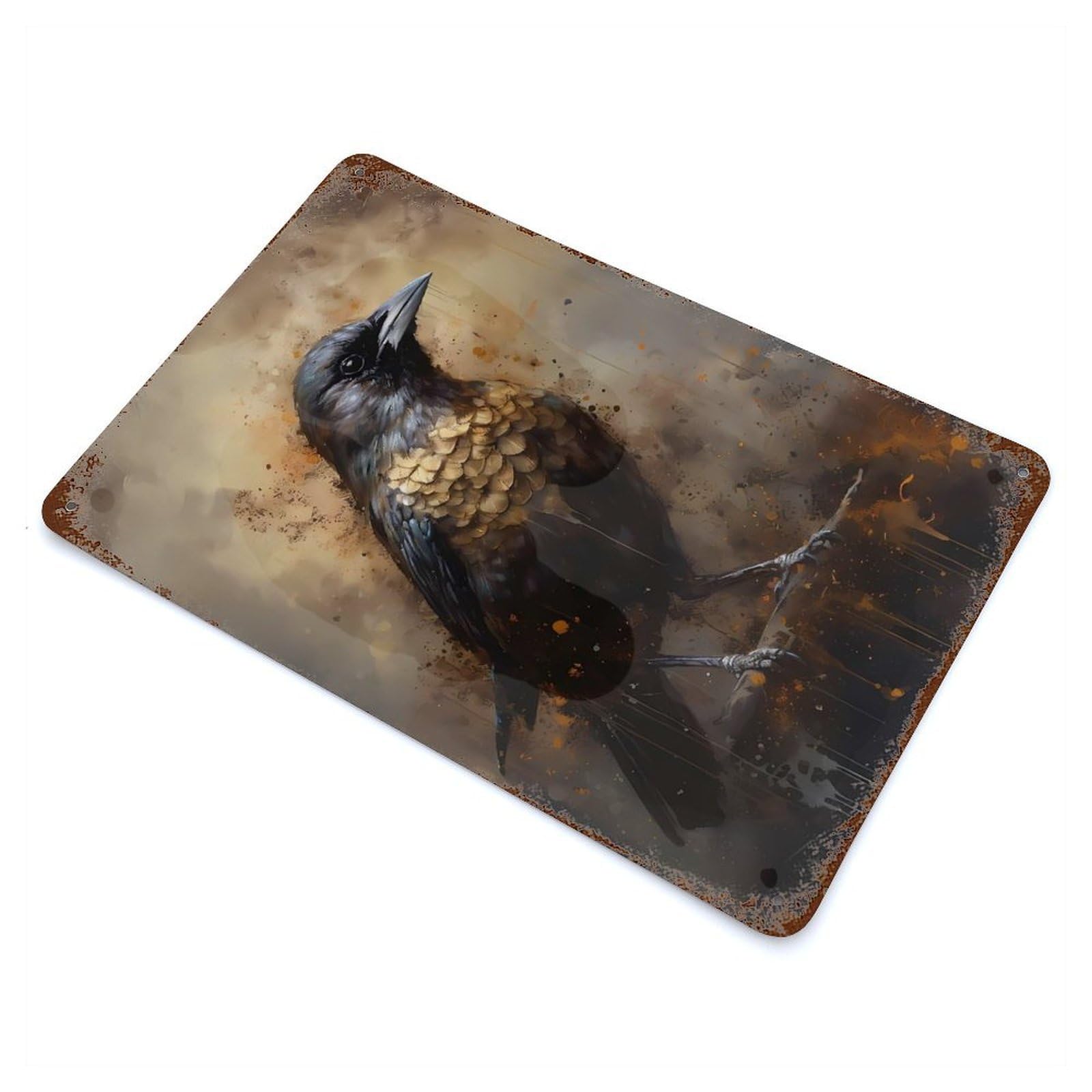 Jay Enchanted Environment Rusty Metal Tin Sign 11.8"x7.9", Classic Wall Plaque for Pub, Kitchen And Man Cave Decor