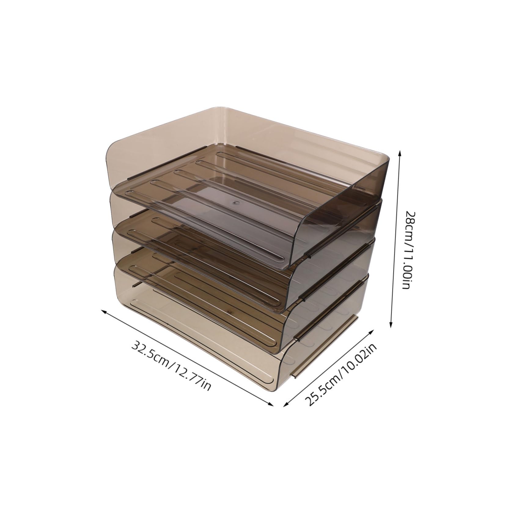 VILLCASE Estante para Documentos de Acrílico Transparente Organizador de Escritorio Multiusos para Almacenamiento de Papel Libros y Materiales de Oficina para Despacho