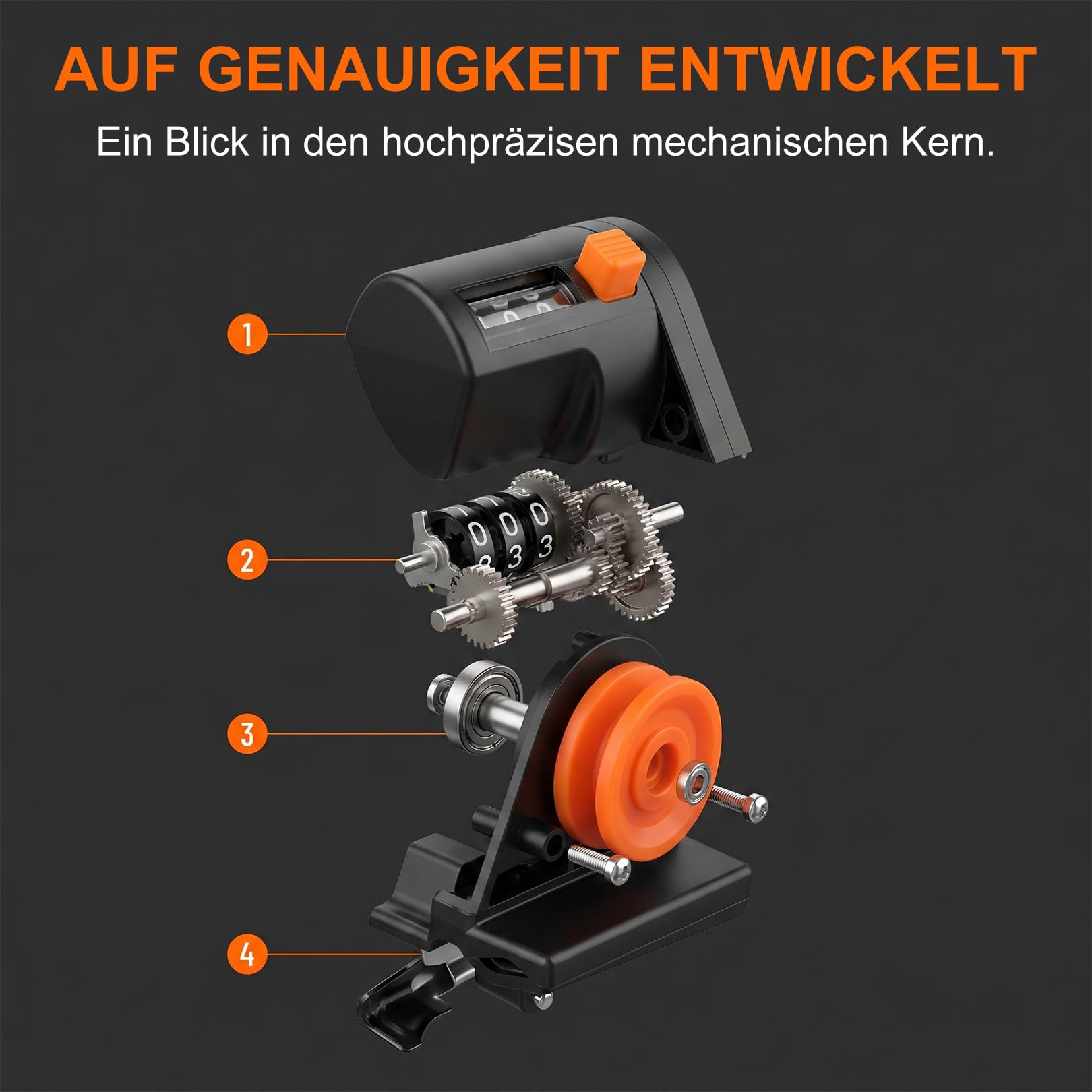 Angelschnur Zähler Für Sea Fishing,SchnurspulgeräT Angeln,Tackle Bidirectional Counting Fishing Line Depth Gauge Tool,0-999m Längen Gauge ForzäHler,Kompatibel Mit Ruten Clip-On Rods Bis 2,5cm