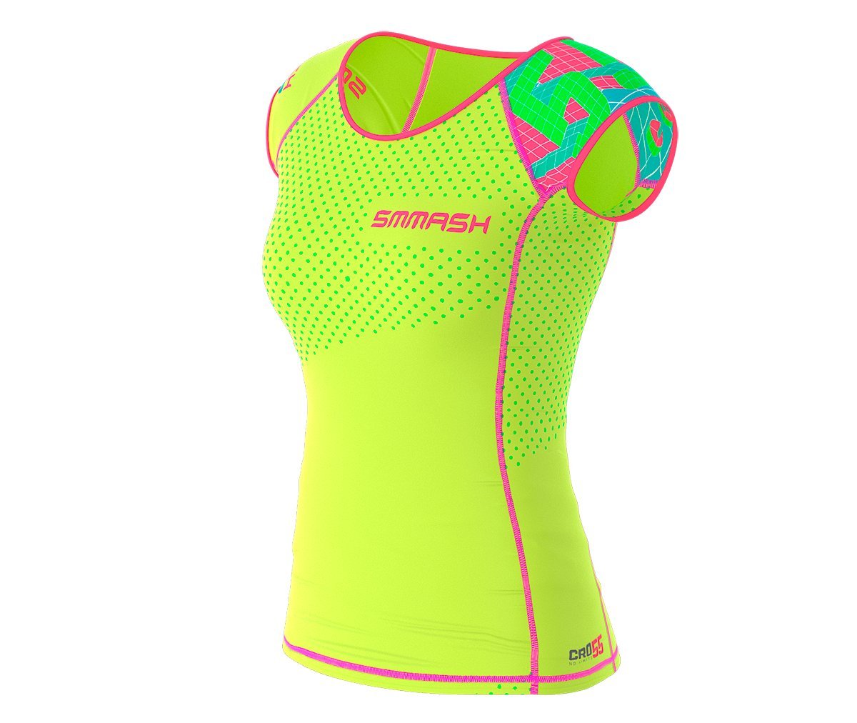 SMMASH Funktionsshirt Damen Kompressionsshirt Sportshirt Kurzarm Atmungsaktiv Second Skin Technologie Fitness Oberteil Outdoor
