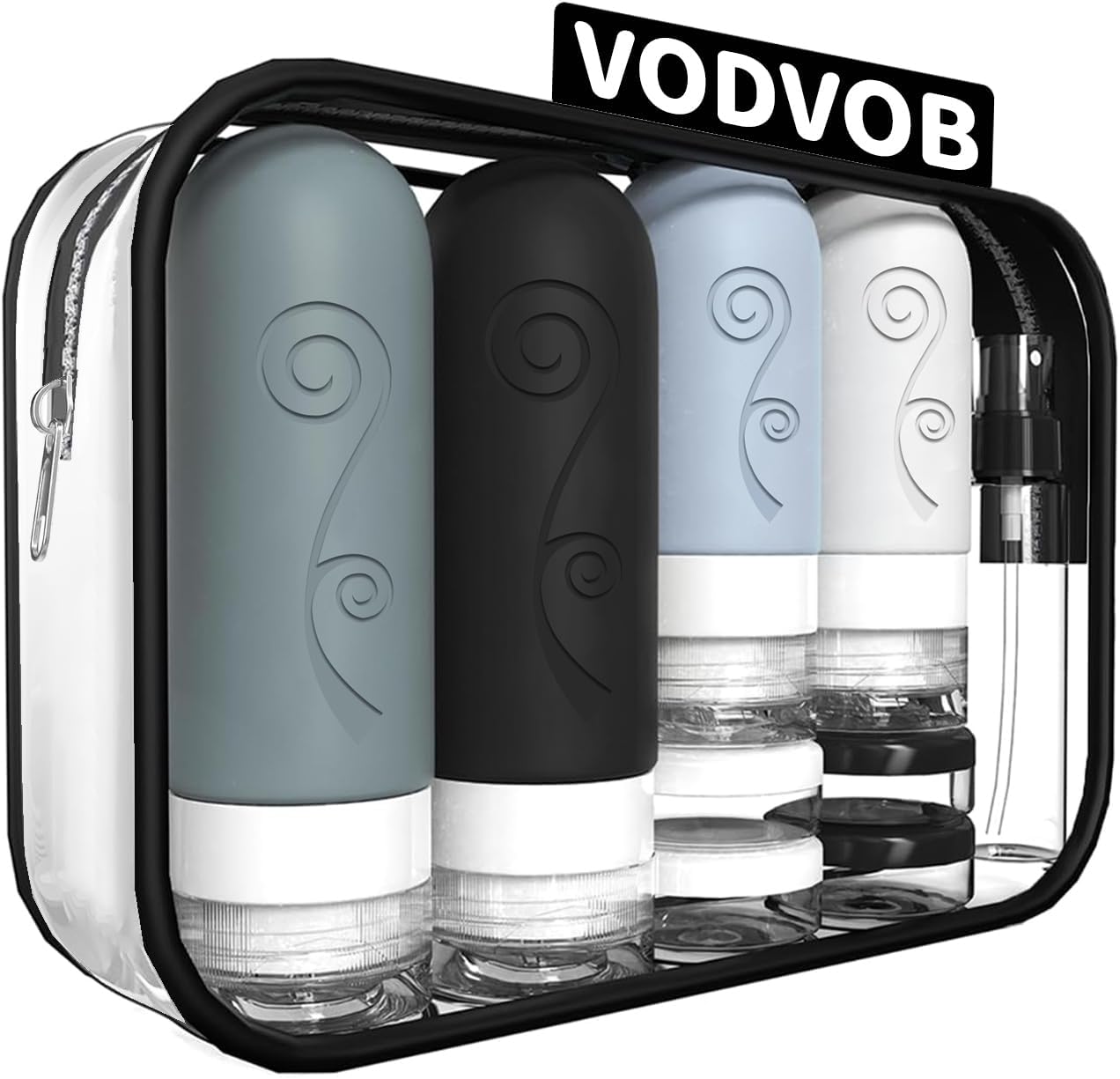 16 Pack Travel Bottles Set for Toiletries, TSA Approved Travel Containers Leak Proof Silicone Squeezable Travel Accessories 2oz 3oz for Shampoo Conditioner Lotion Body Wash (BPA Free), black, Modern 16 Pack Travel Bottles Set for Toiletries, TSA Approved Travel Containers Leak Proof Silicone Squeezable Travel Accessories 2oz 3oz for Shampoo Conditioner Lotion Body Wash (BPA Free), black, Modern