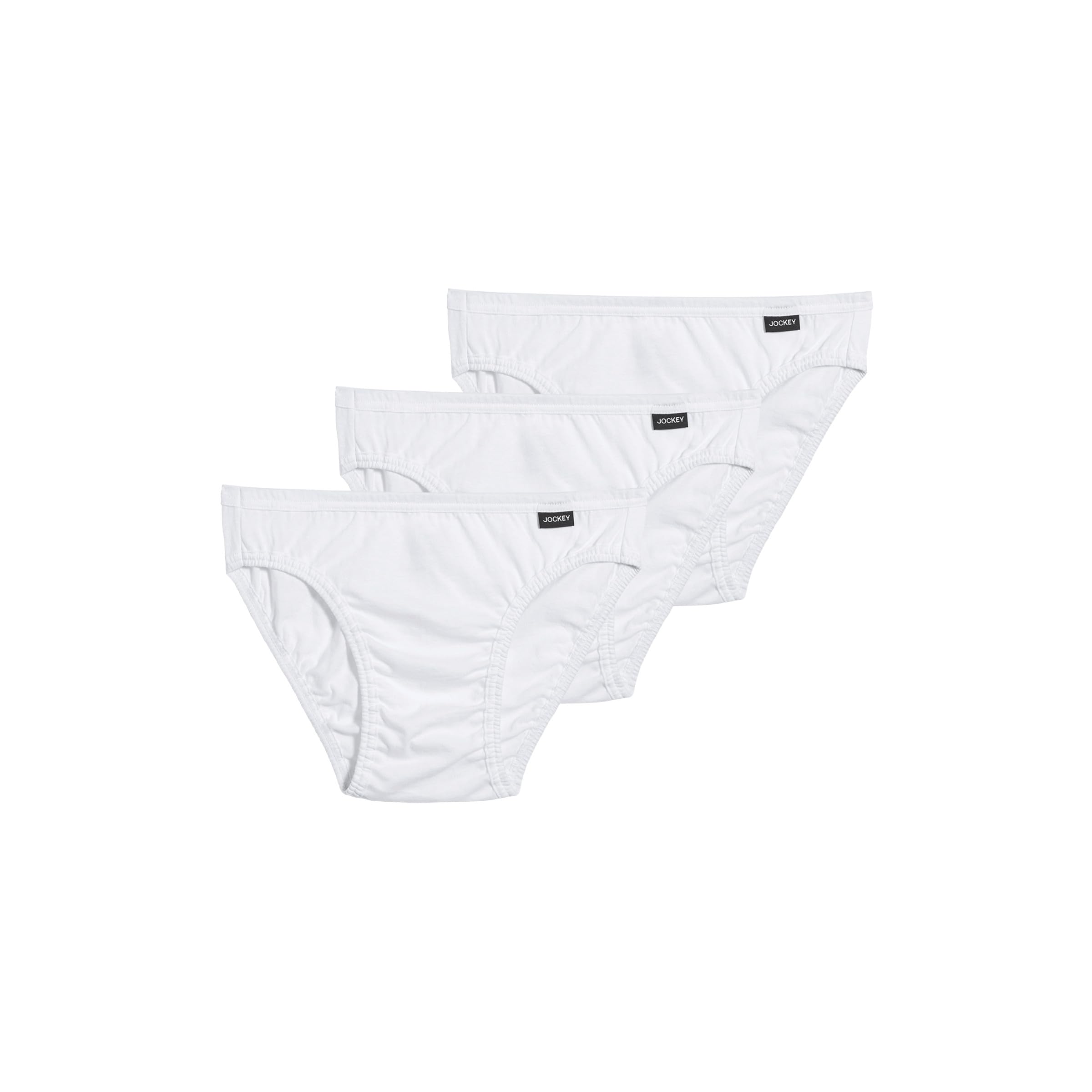 Jockey Men's Underwear Elance Bikini - 3 Pack, white, XL