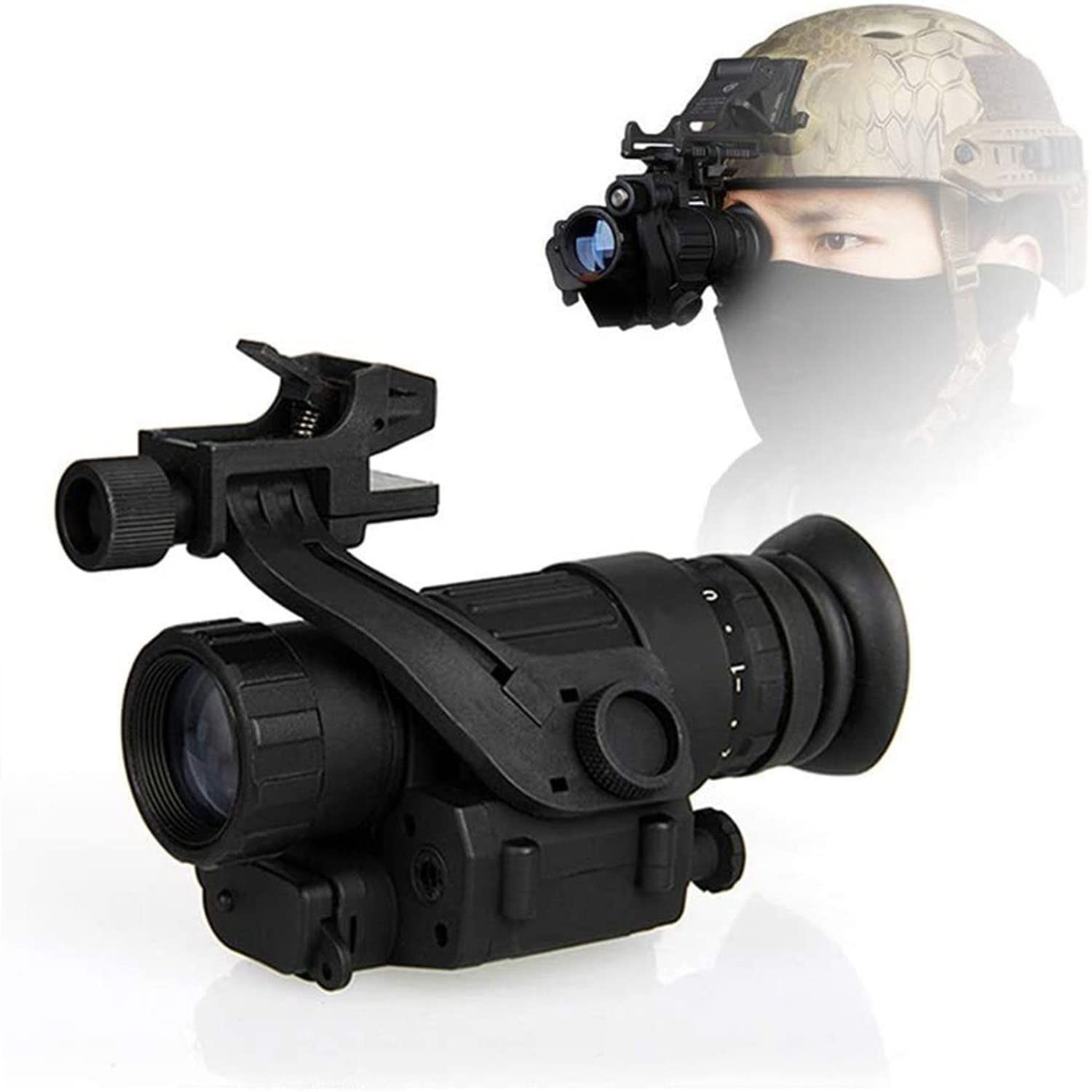 SSYFC Digital Night Vision Monocular, Waterproof Night Vision Goggles with Helmet Mount, HD Rifle Scope for Hunting Forest Observe Wildlife Secenery, White