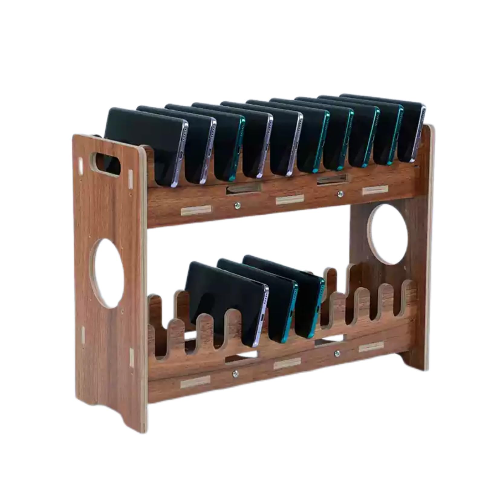 Mobile Phone Storage Cabinet Wooden Mobile Phone Storage Cabinet Mobile Phone Desktop Storage Rack,Wooden Structure Thickened Board Sturdy and Durable,Suitable for School Office and Factory(20 grids)