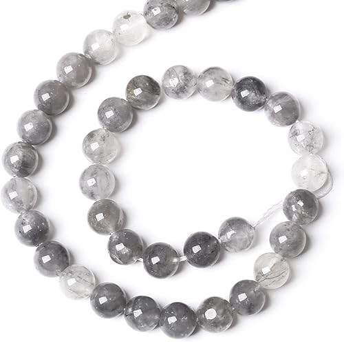 Vista 97 de 38 cuentas de cristal de cuarzo rosa brasileño de piedra natural de 0.394 pulgadas para hacer joyas y pulseras Cuarzo rosa de Brasil