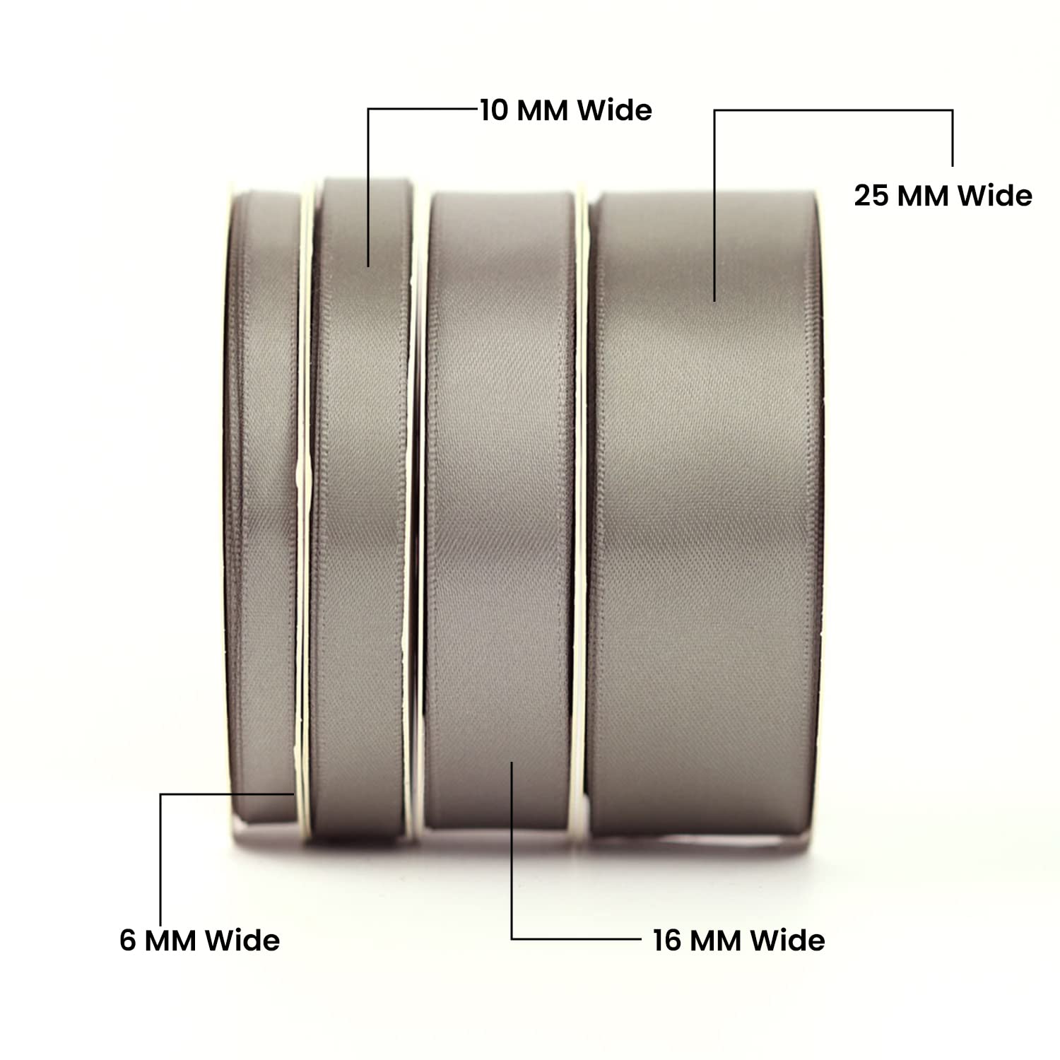 Double Sided Satin Ribbon, 27 Solid Colours, 10 Metre Reel, Fabric Ribbon for Gift Wrapping Cake, Wedding Party Decoration - Image 2