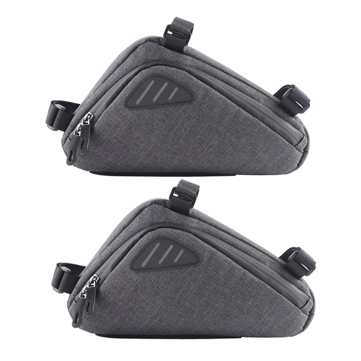 Milisten 2pcs Bicycle Triangle Bag Reflective Frame Storage Pouch for Mountain and Road Bikes Capacity Under Seat Tool Accessories for Cycling Trips