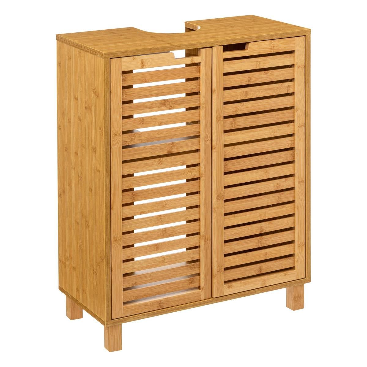 Caillebotis Bambou 53x36 Cm - Tapis De Bain Antidérapant, Naturel Et Résistant à L'Humidité