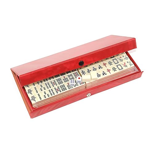 144 Pièces Ensemble de Mahjong Portable, Ensemble de mahjongs Chinois