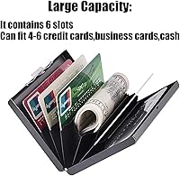 Vista 2 de Soporte para tarjetas de crédito, fundas protectoras de bloqueo RFID, cartera de metal para tarjetas de crédito, soporte para tarjetas de visita