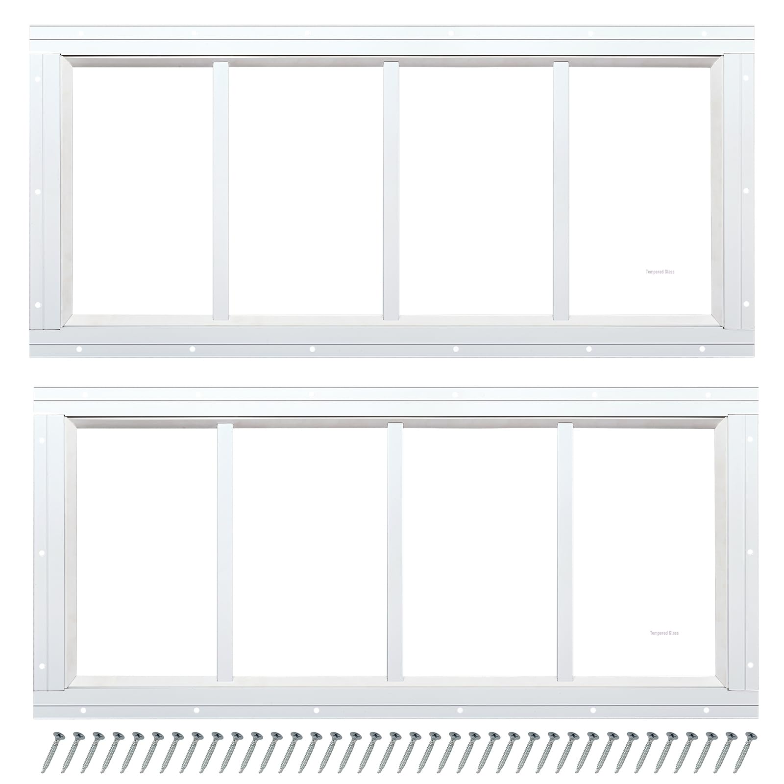 Fenêtres fixes pour abri de jardin avec verre trempé antichoc Melkus pour grange et garage