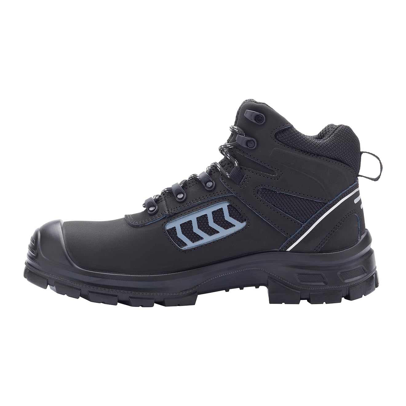 Blackrock TrekGuard Wasserdichte Arbeitsstiefel, Verbund-Sicherheitsstiefel, Leitergriff-Verbund-Zehenkappenstiefel, Herren- und Damen-Arbeitsstiefel, schwarz, leicht, strapazierfähig, Damen, weite
