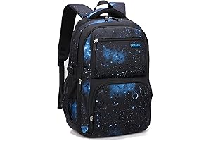 Galaxy-Print Bookbag for Middle School Elementary Boys