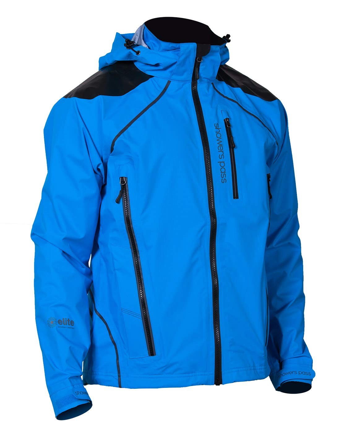 Showers Pass Men's Refuge Waterproof Breathable Windproof Hooded Packable Rain Jacket - Pacific Blue Color - Size XX-Large
