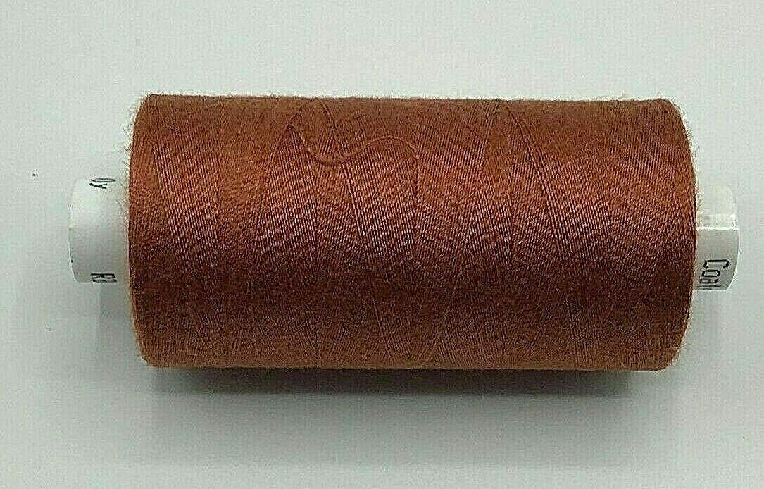 Terracotta m0078 Coats Moon Sewing Machine Polyester Overlocking Thread Cotton 1000 Yard x 1 Reel