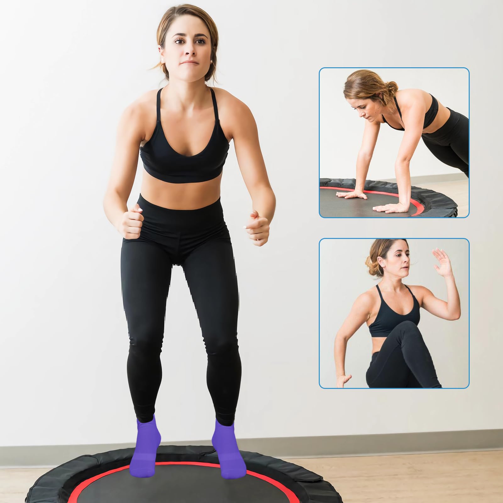 Sophproton 100 Paar Trampolinsocken, Großpackung, rutschfeste Yoga-Socken, Pilates, Krankenhaus, Hausschuhsocken für Männer und Frauen, Mehrfarbig/Meereswellen (Ocean Tides), Einheitsgröße