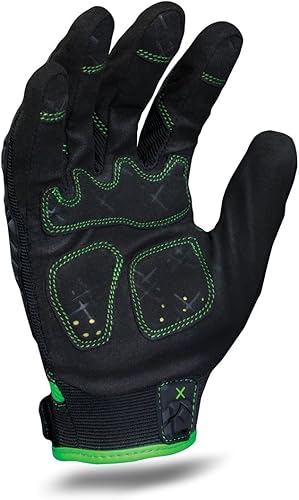 Vista 11 de IRONCLAD Guantes de trabajo Guantes de protección contra impactos Amarillo y naranja de alta visibilidad