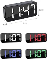 Vista 7 de GULRUH Alarm Clocks, Digital Alarm Clock Bedside Travel Clocks with Snooze (Color Red)