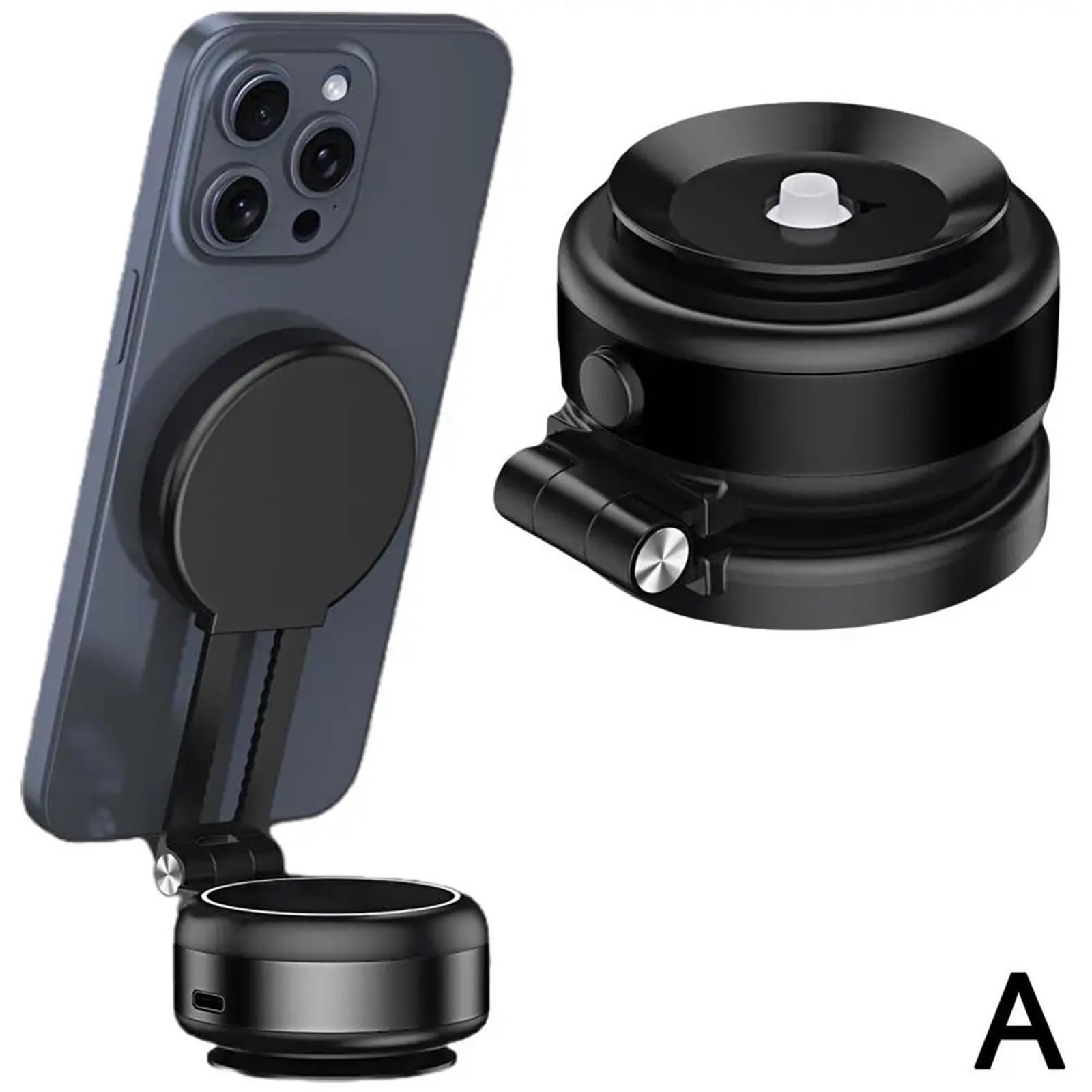 Soporte Movil Coche Auto CZ07 Staffa per telefono per auto con doppia ventosa super resistente Staffa di navigazione per auto Accessori per telefono per auto Accesorios Coche(Black)
