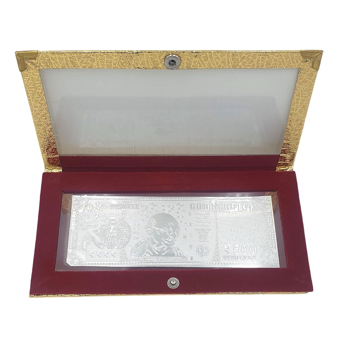 Sahiba Gems Exclusive 999 Pure Silver Plain Note (Without Color) of Rs 500 Currency for Gifting Diwali, family wedding special gifts and friends ~ Pack in a Golden Sheet Box (B0D2W1CCVF) Amazon Price History, Amazon Price Tracker