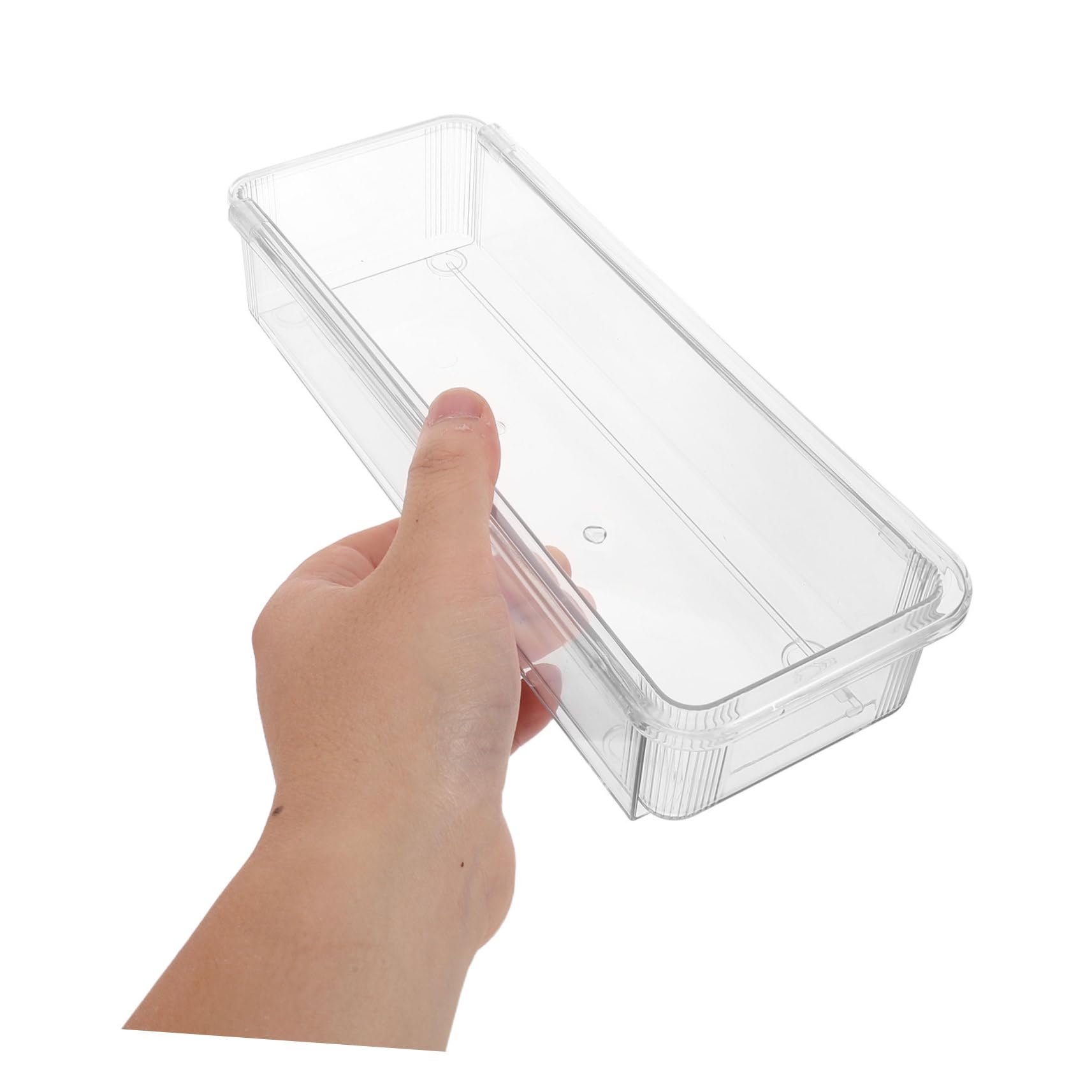 2pièces Organisateurs De Tiroir Transparents Lot de Bacs De Rangement Réglables Coulissants Extensibles pour Maquillage Ustensiles De Cuisine Et Bureau